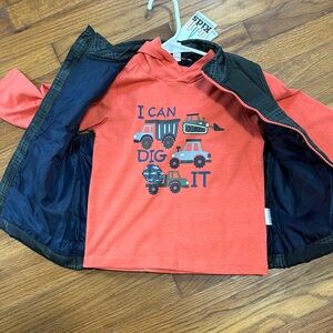 Boys long sleeve and camo vest combo